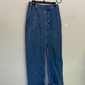 Young fabulous and broke medium soft denim long skirt